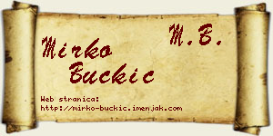 Mirko Buckić vizit kartica